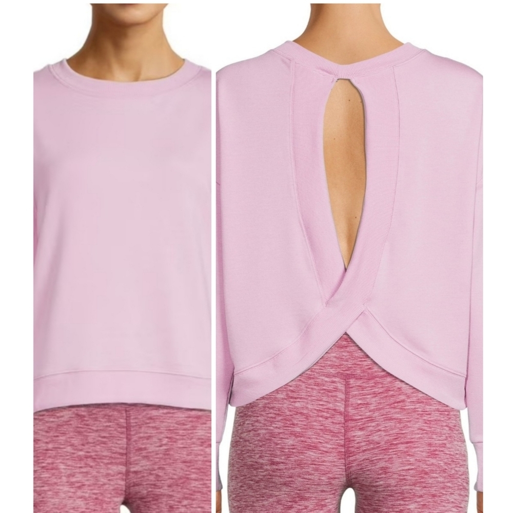 Avia Long Sleeve Cutout Back Sweatshirt Misty Maeve Size XXXL (22)